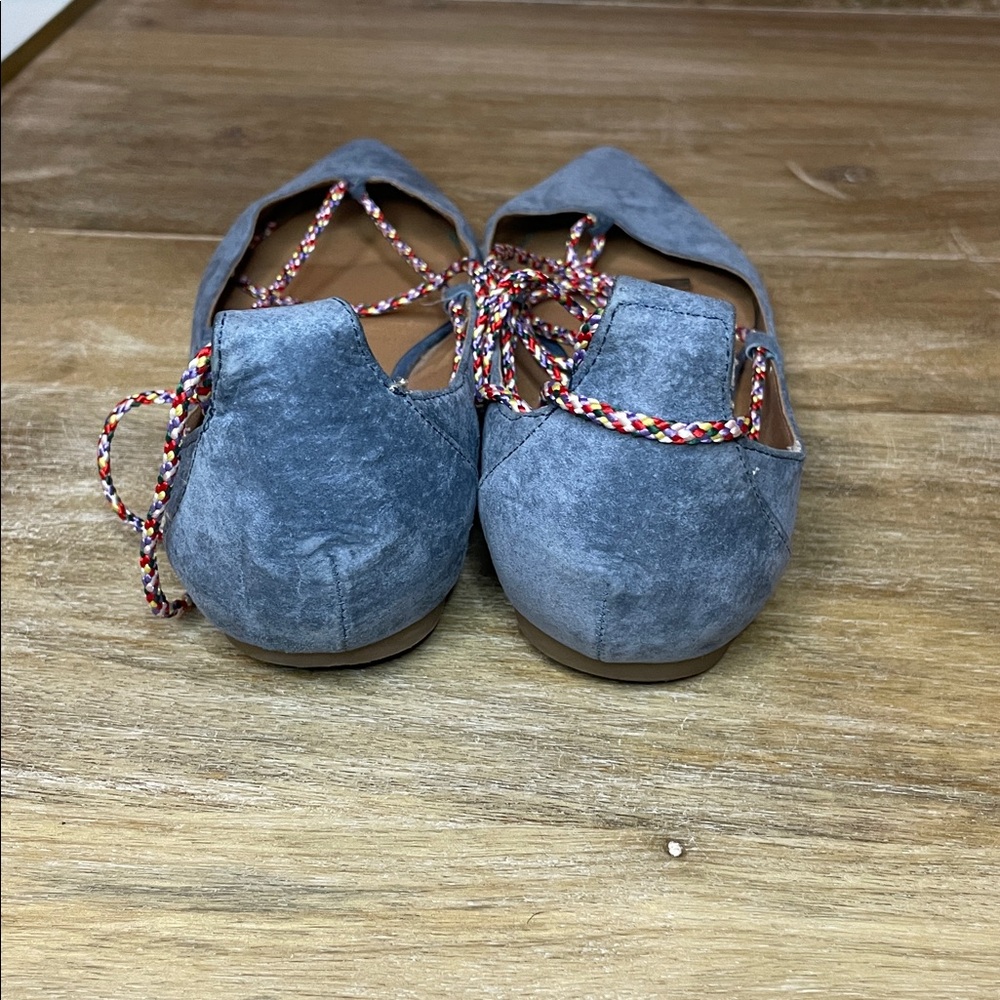 Steve Madden Gray Lace-Up Flats - Picture 3 of 4